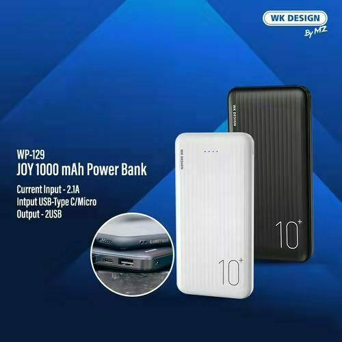 WK WP-129 Power Bank 10000mAh with 2 USB-A Ports White