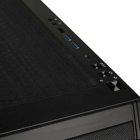 Kolink Citadel Mesh ARGB Gaming Middle Tower Carcasă PC Cu Deschidere Laterală Neagră