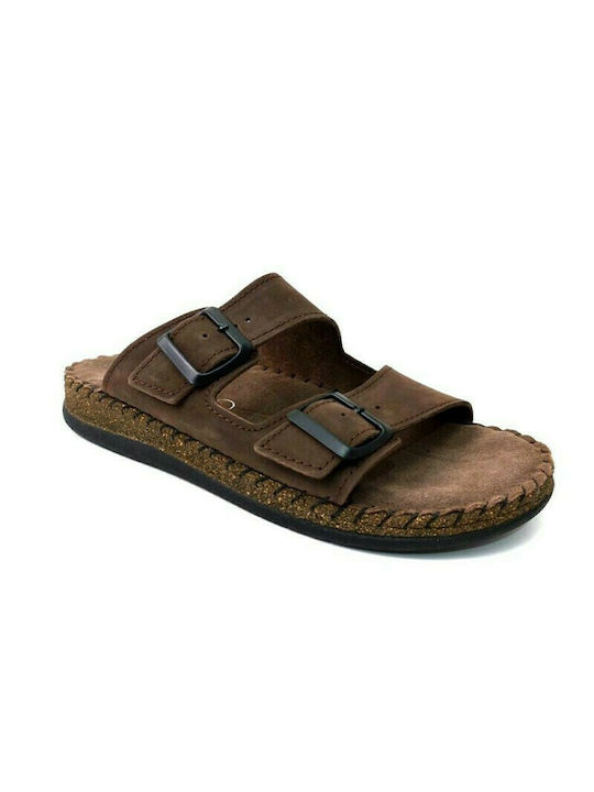 Tatoo Men's Leather Sandals Brown