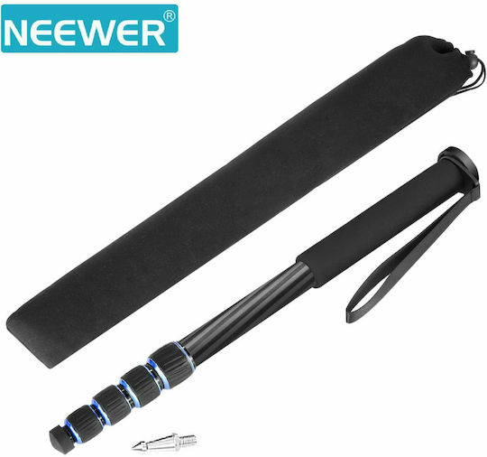 Neewer Carbonfaser Monopod mit Tragetasche mit Einfaches Fußbett und Belastbarkeit 10kg