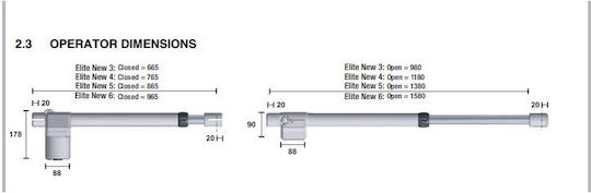 Proteco Elite 6 Garage Door Motor Set for Counterweight Door Up to 200kg Left Direction