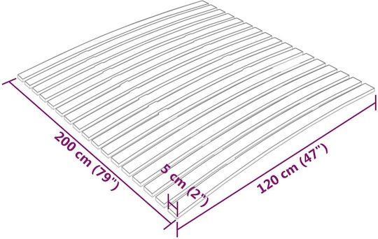 Lamele pentru o saltea Semi-Double 120x200buc