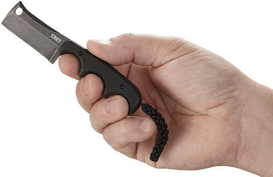 Columbia River Knives Minimalist Cleaver Blackout Knife Black in Sheath