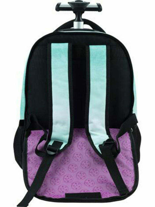 Maui & Sons Pastel School Bag Trolley Elementary, Elementary Multicolour with Water Bottle Holder 30Liters