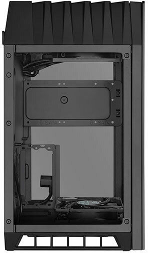 Silverstone LD03-AF Gaming Mini Tower Computer Case with Side Window Black