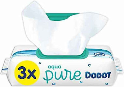 Dodot Aqua Pure Baby Wipes with 99% Water, without Parabens 3x48pcs