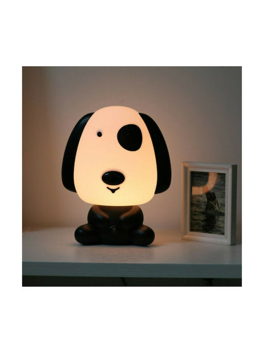 Aca Lampă decorativă pentru copii Cățeluș Negru 21x15x26εκ.