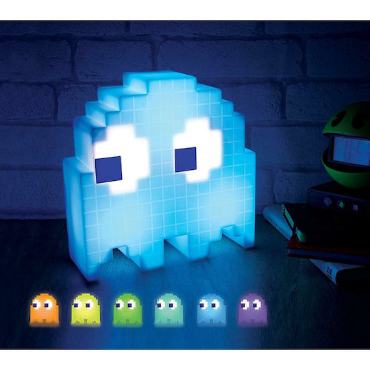 Paladone Παιδικό Διακοσμητικό Φωτιστικό Pac-Man Ghost με Εναλλαγές Χρωματισμών Μπλε