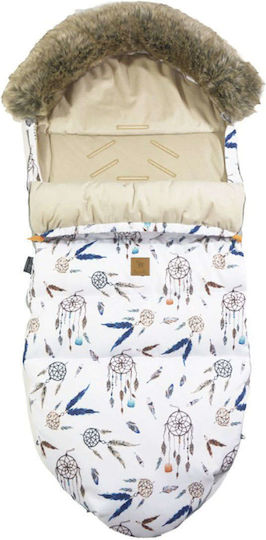 Lanila Sweet Dreams Stroller Footmuff with Velvet Lining 120x50cm Latte
