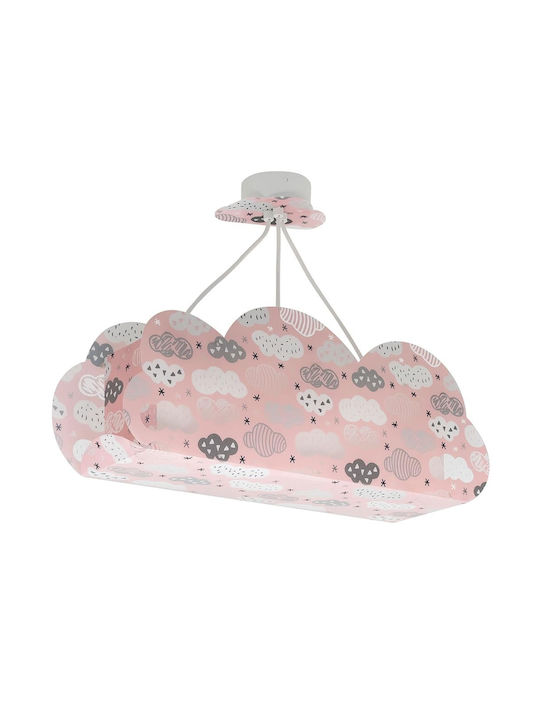 Ango Multi Bulbs Kids Lighting Pendant of Plastic 240W with Drive Size E27 In Pink Colour 54x22cm