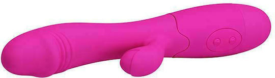 Pretty Love Snappy Rechargable Silicone Vibrator Rabbit 19.5cm Pink