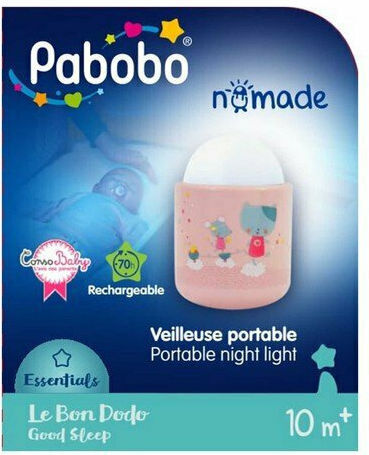 Pabobo Φωτάκι Νυκτός LED Ρεύματος Ροζ Ψυχρό