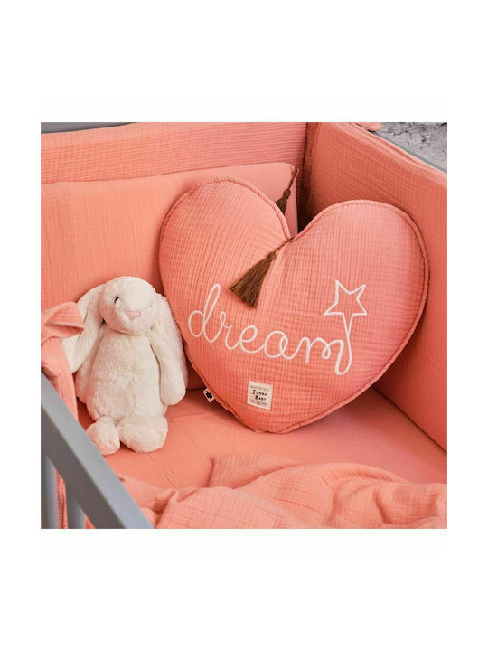 Funna Baby Διακοσμητικά Μαξιλάρια Κούνιας Dream Κοραλί 35x45cm 2τμχ