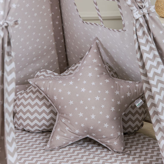 Funna Baby Διακοσμητικά Μαξιλάρια Κούνιας Paloma Γκρι 50x50cm 2τμχ