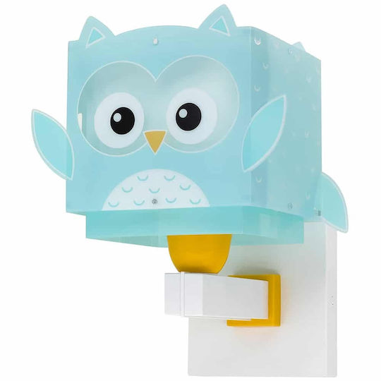 Ango Plastic Kids Wall Light Little Owl