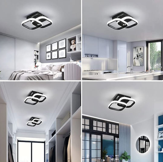 Powertech Plafonieră de Tavan 24buc Neagră cu LED Integrat