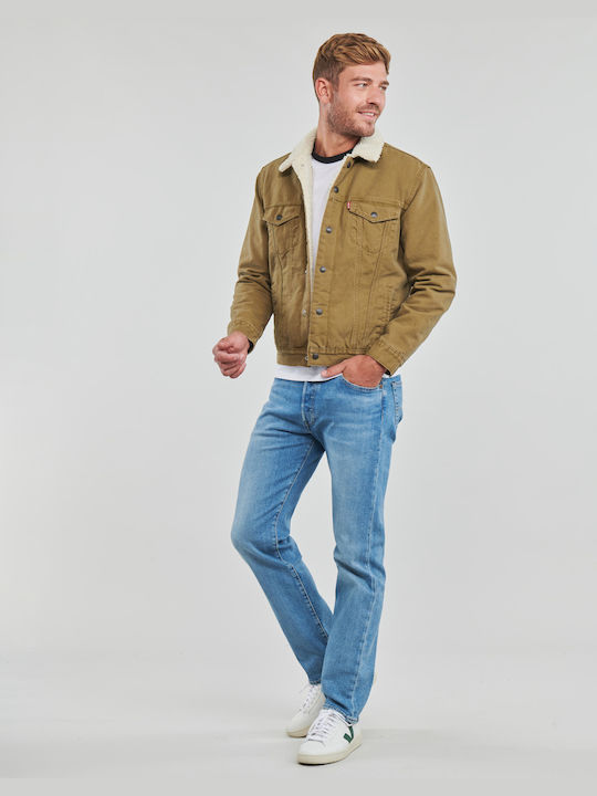 Levi's Denim Winter Jacket Washed Cougar Canvas