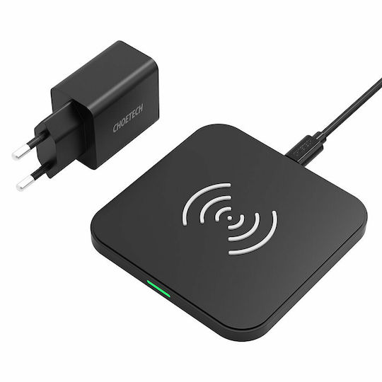 Choetech Ασύρματος Φορτιστής (Qi Pad) και Καλώδιο micro USB 10W Μαύρος (T511-S-EU201ABBK)