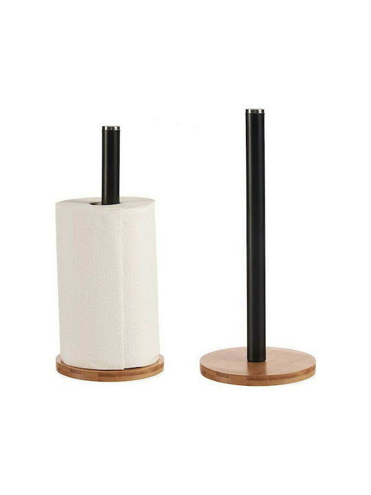 Βάση για Χαρτί Κουζίνας Μεταλλική Καφέ 15x15x34cm S3610072
