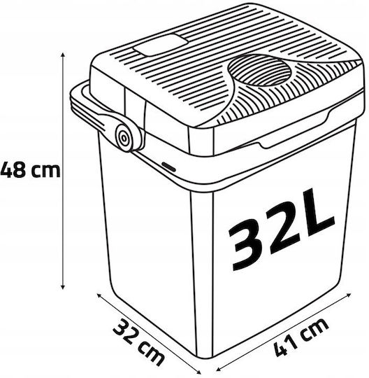 Berdsen Icemax Φορητό Ψυγείο 32lt 12V / 230V Γκρι