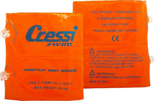 CressiSub XDF200 Brațare De Înot 2-6 Ani Portocalii