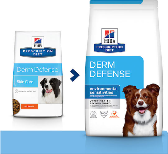 Hill's Prescription Diet Derm Defense 4kg Trockenfutter für erwachsene Hunde mit Huhn