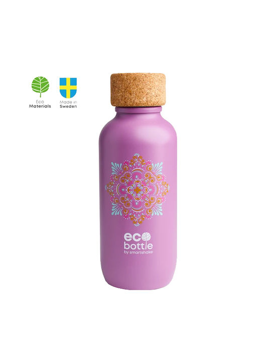 SmartShake EcoBottle Mandala Water Bottle 650ml Pink