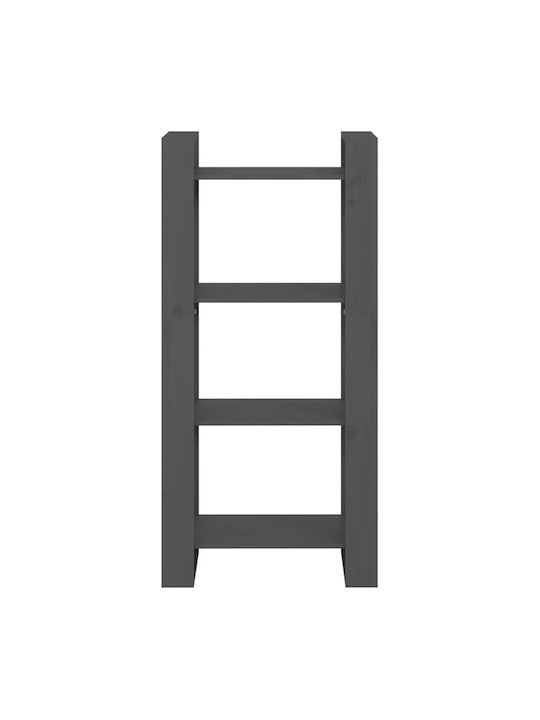 Grey Bookcase 60x35x125cm