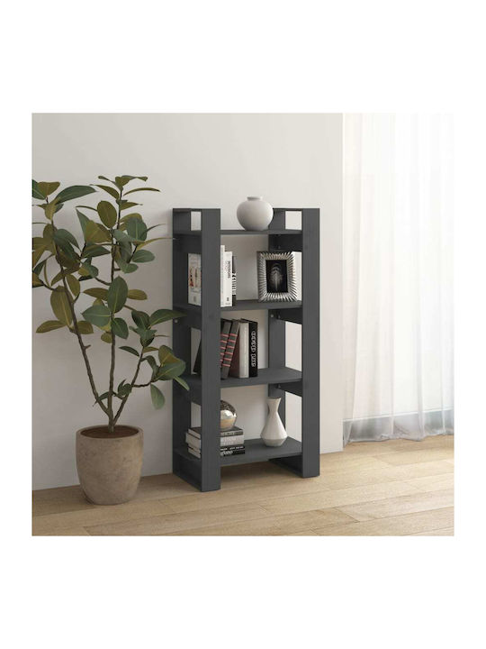 Grey Bookcase 60x35x125cm