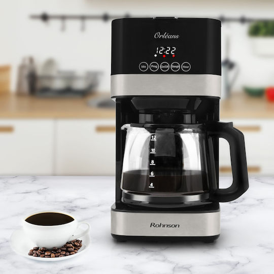 Rohnson Programmable Filter Coffee Machine 900W Black