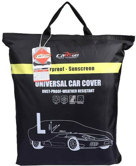 Carsun Car Covers with Carrying Bag 400x160x120cm Waterproof Small for Coupe / Hatchback with Straps