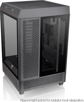 Thermaltake The Tower 500 Гейминг Midi Tower Компютърна кутия със странично прозорче Черно