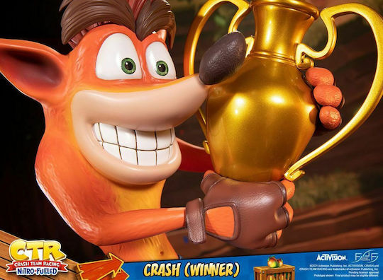 First 4 Figures Crash Bandicoot Crash Победител Racing Nitro Fueled Фигура 46см