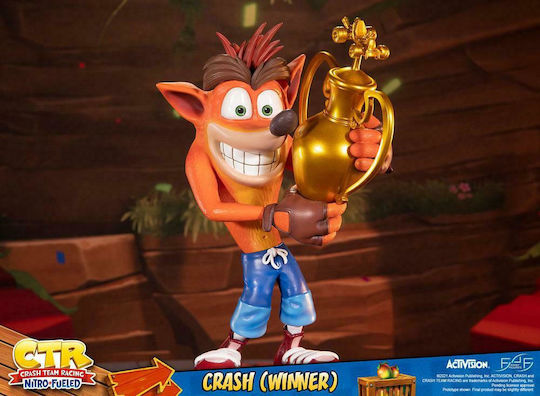 First 4 Figures Crash Bandicoot Crash Победител Racing Nitro Fueled Фигура 46см