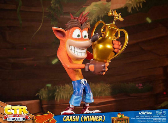 First 4 Figures Crash Bandicoot Crash Победител Racing Nitro Fueled Фигура 46см