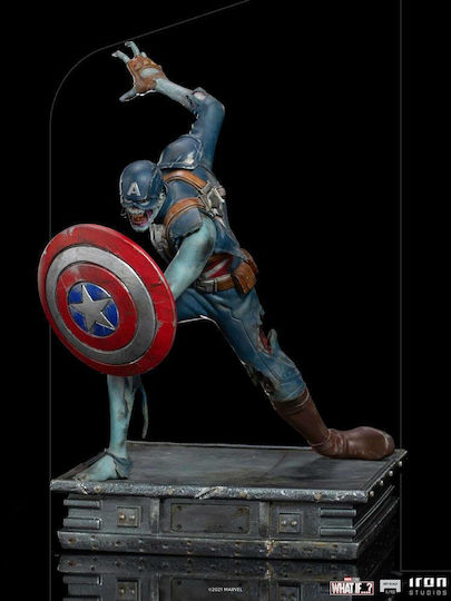 Iron Studios Marvel Captain America Zombie Ce-Ar Fi Dacă...? Figurină Înălțime 22cm Scară 1:10