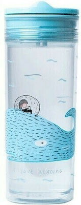 Chic Mic Kids Plastic Water Bottle SlideCup Crystal Light Blue 550ml