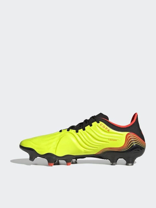 adidas Copa Sense.1 Pantofi de Fotbal cu crampoane Echipa Solar Yellow / Solar Red / Core Black