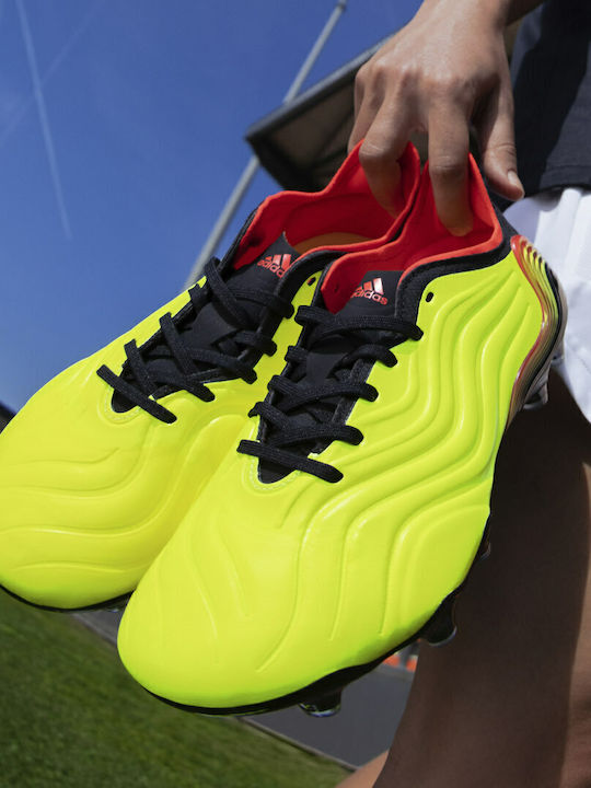 adidas Copa Sense.1 Pantofi de Fotbal cu crampoane Echipa Solar Yellow / Solar Red / Core Black