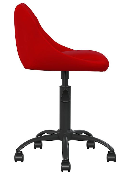 Office Desk Stool with Backrest Burgundy 44x46x67cm