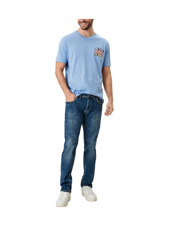 Men's Jeans Pants Elastic with Regular Fit Blue