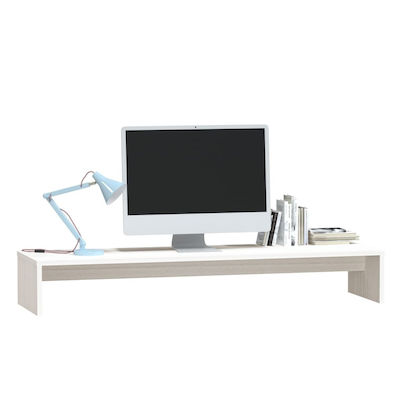 vidaXL Stand Desk Mounted Monitor White (813930)