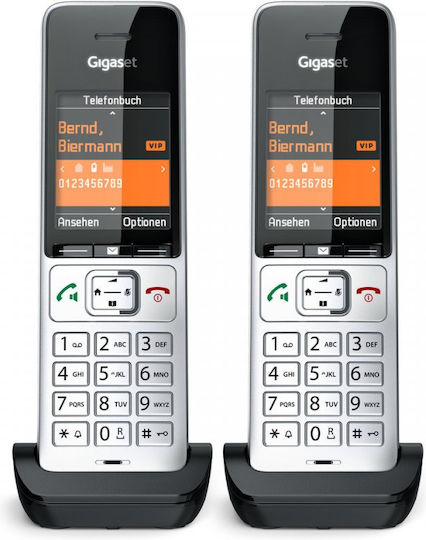 Gigaset Comfort 500 Schnurlostelefon mit Griechischem Menü Silber