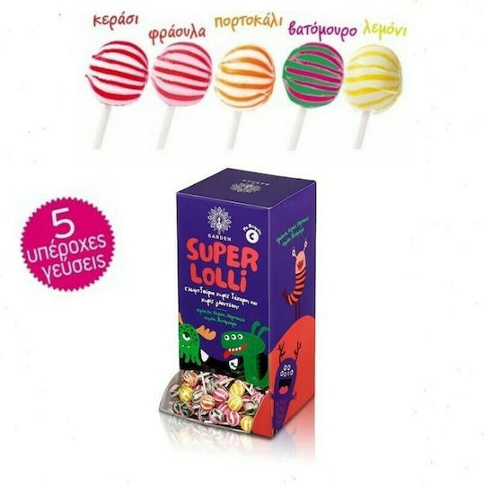 Super Lolli Lollipop with Vitamin C with Flavor Strawberry No Added Sugar 1pcs 8gr