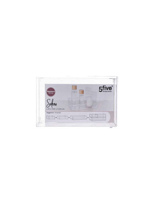 5Five F-V Selena Small Plastic Organizer Countertop Transparent