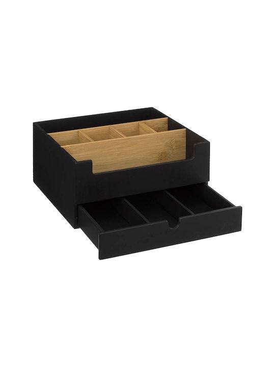 5Five Plastic Organizer Countertop Natureo Black