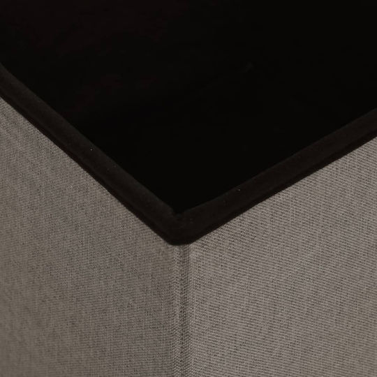 Табуретка Дневна стая с Място за съхранение Текстил Taupe 2бр 38x38x38бр