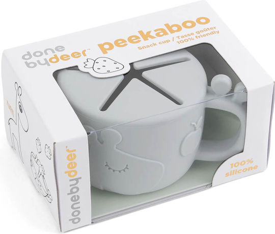 Done by Deer Детска Купа за Хранене Peekaboo Raffi от Силикон Сив