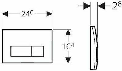 Geberit Placă de scurgere pentru toalete Dual Flush 115.119.DW.1