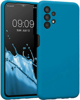 KWmobile Rubberized Umschlag Rückseite Silikon Caribbean Blue (Galaxy A13 4G) 57832.224